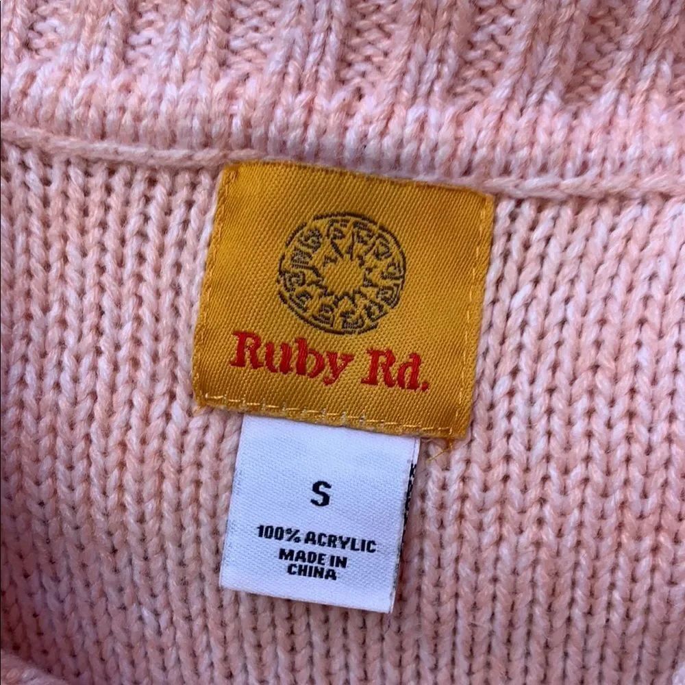 Ruby Rd Pink Cowl Neck Sweater - Picture 2 of 3